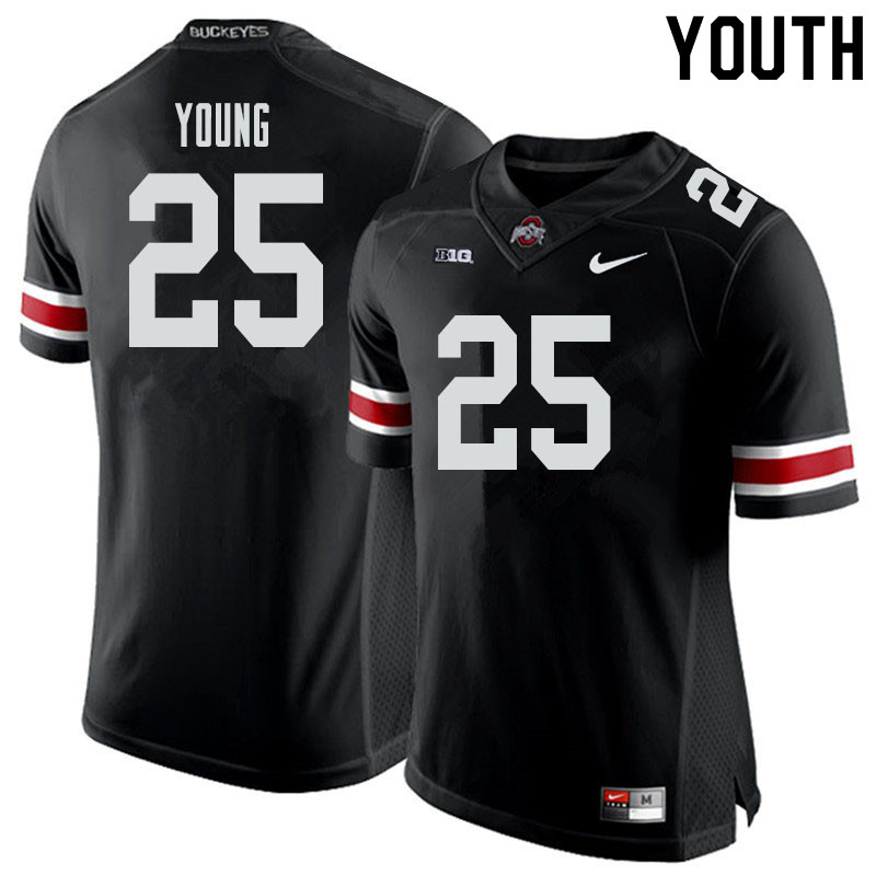 Ohio State Buckeyes Craig Young Youth #25 Black Authentic Stitched College Football Jersey